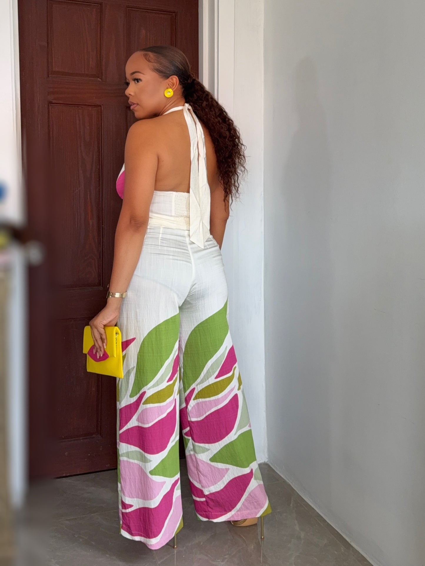 Halter Floral Two Piece Set