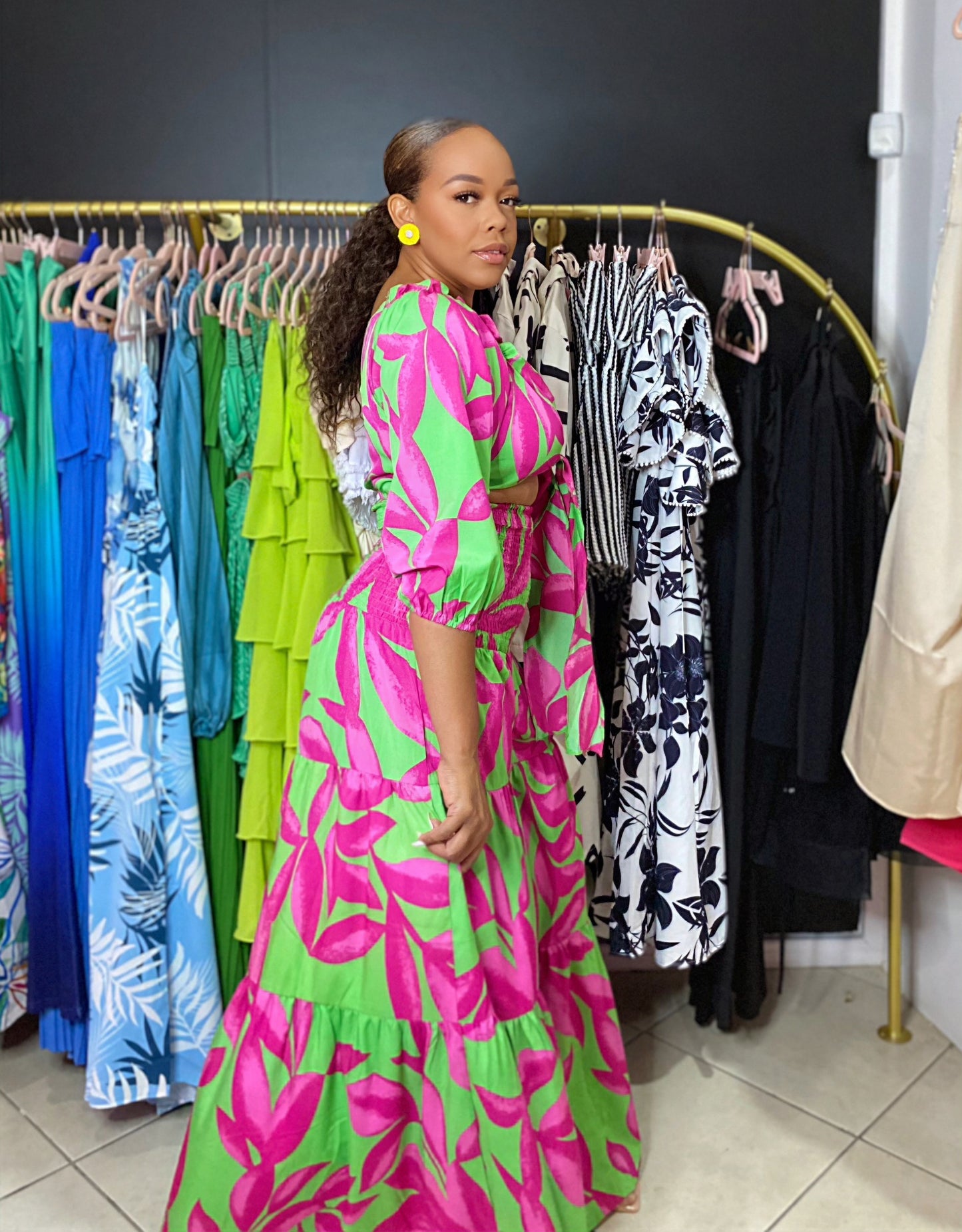 Floral Two Piece Pants Set