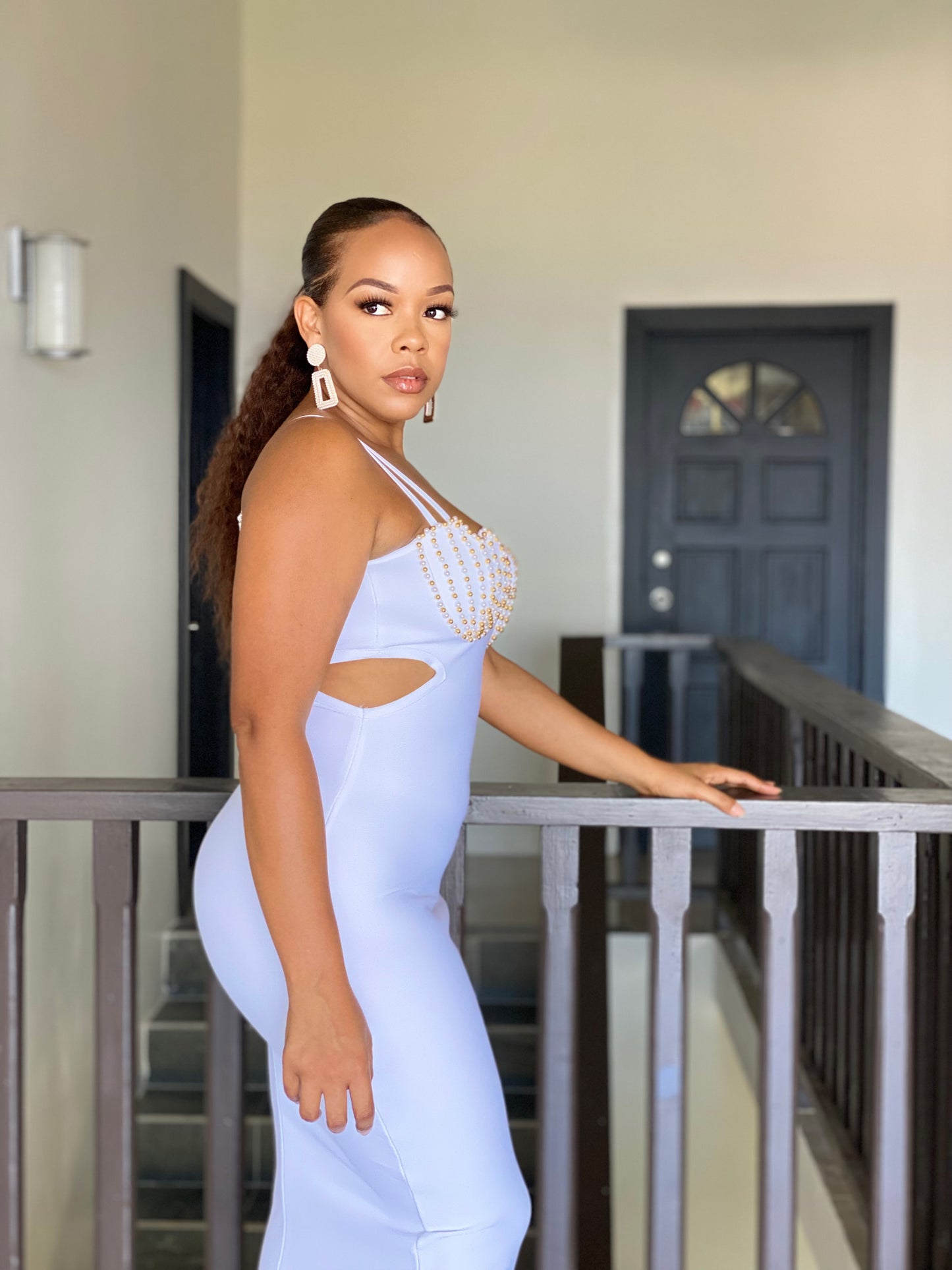 Luxe White Bandage Dress