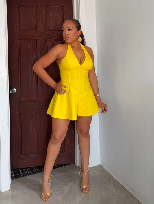 Yellow Corset Romper