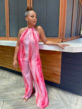 Load image into Gallery viewer, Pink Halter Jumpsuit
