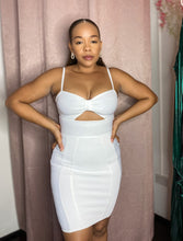 Load image into Gallery viewer, White Cut-out Bandage Dress
