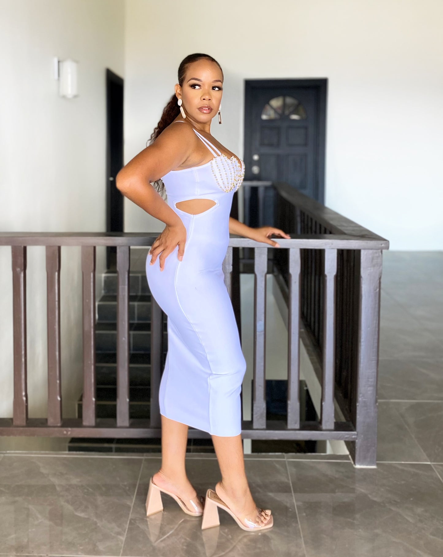 Luxe White Bandage Dress