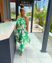 Load image into Gallery viewer, Flowered Green Maxi Dress
