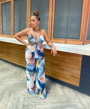 Load image into Gallery viewer, Blue and Gold Marble Jumpsuit
