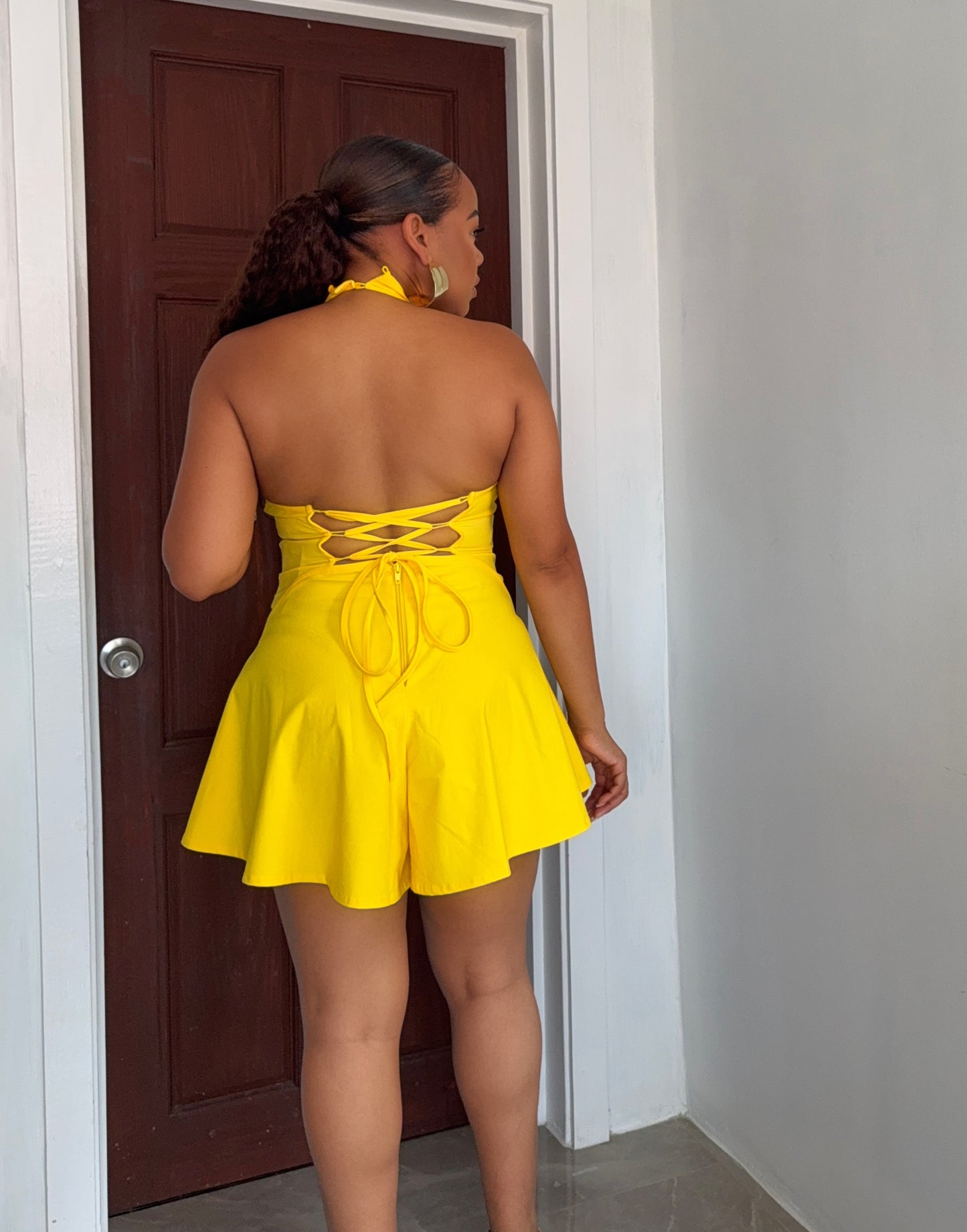 Yellow Corset Romper
