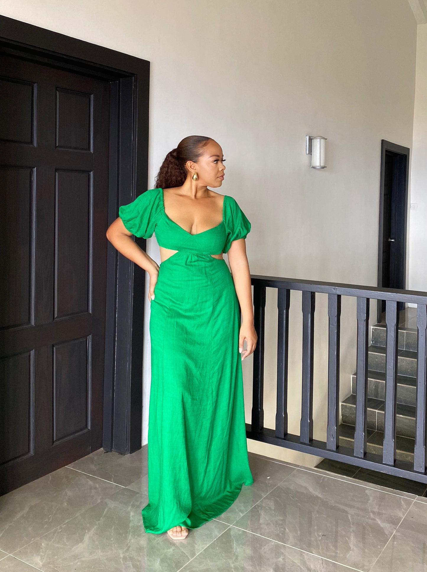 Green Linen Maxi