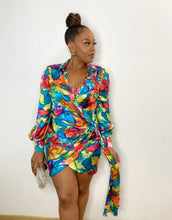 Load image into Gallery viewer, Multi Colored Wrap Dress
