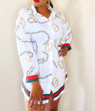 Load image into Gallery viewer, Chain Print Shirt Dress
