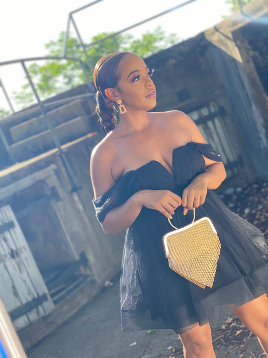 Off Shoulder Flare Dress